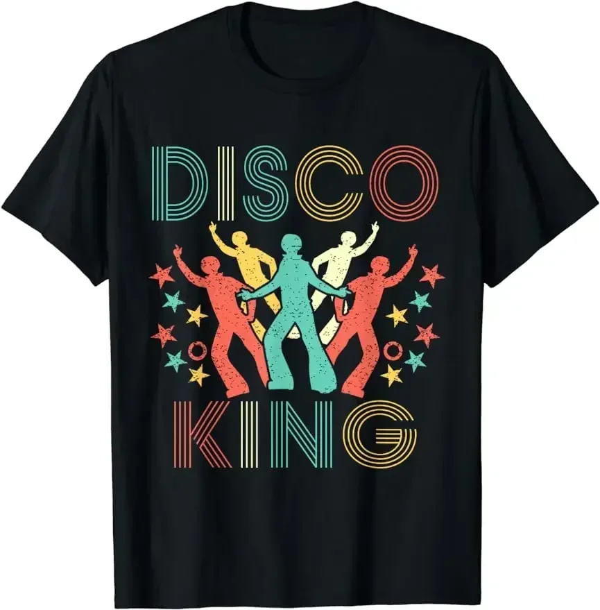 Disco King Men 1970s 1980s Distressed Dance 70s Tshirt Unisex Disco Diva Retro 70's Seventies Retro Disco Ball Printed T-Shirt