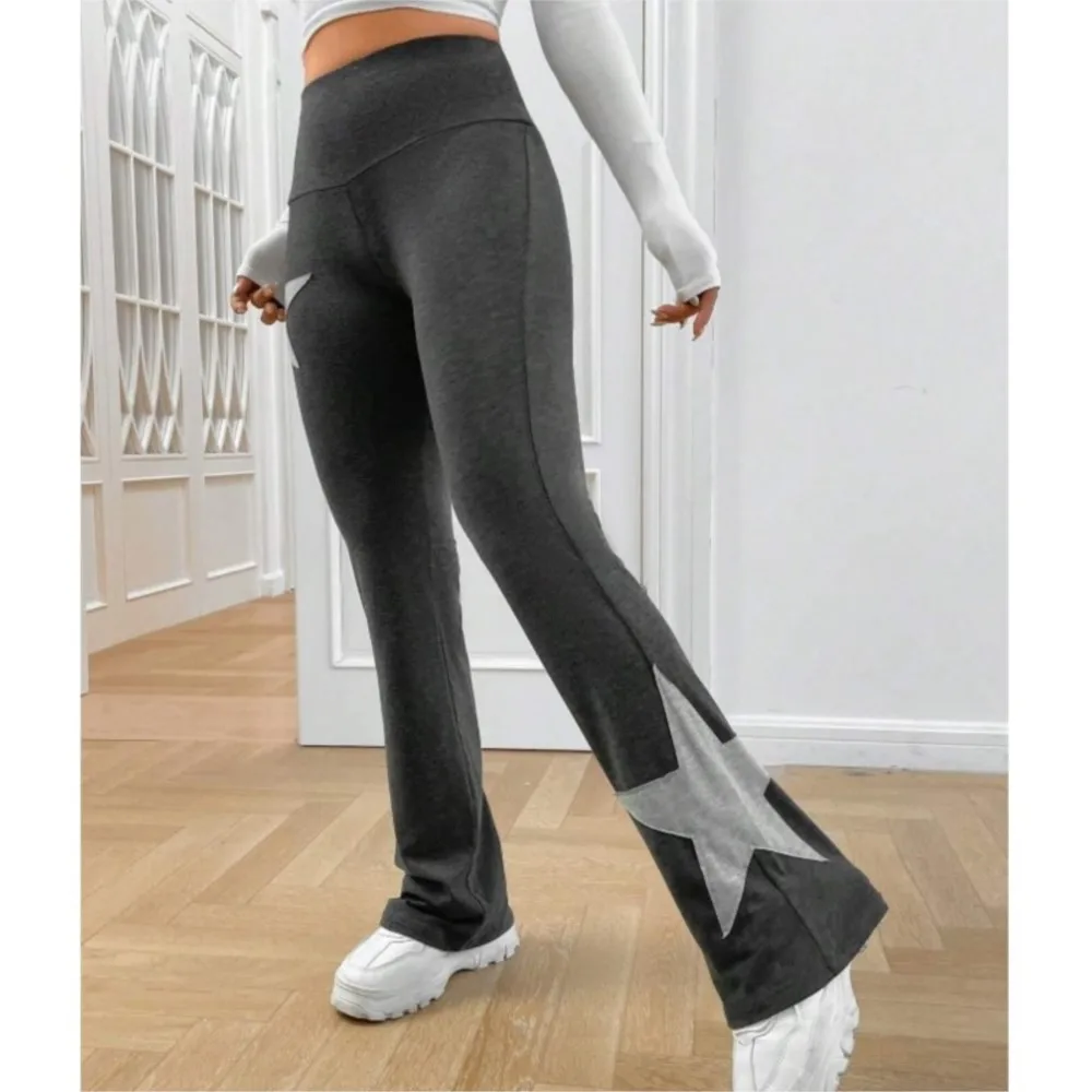 Women Y2k Vintage Pants Star Pattern Printed Loose Straight Leg Long Pant 2025 Casual Low Waist Trousers Female Casual Sweatpant