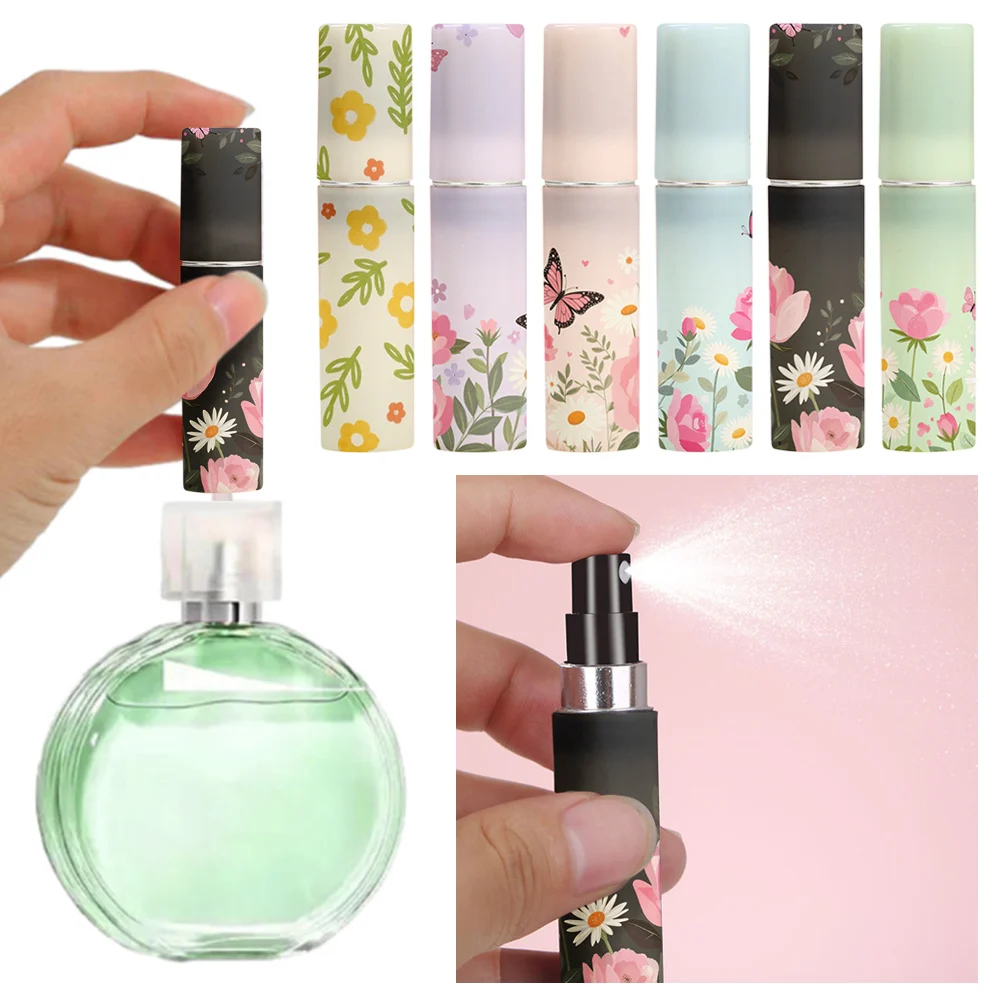 New 5ml Mini Perfume Bottle Refillable Empty Spray Rotating Bottle Storage Sprayer Portable Empty Cosmetic Containers