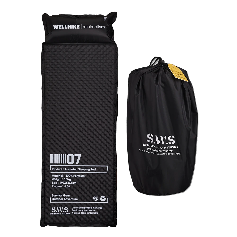 

Camping Self-inflating Outdoor Ultralight Sleeping Pad Folding Bed Sleeping Mat for Travel Tent Hiking Backpacking Trip Car Gear