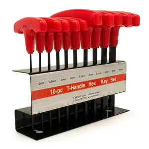 Wozobuy-T-Handle Hex Key Allen Wrench Tool Set, convenient storage support, metric or inch, Star, 10 PCs 6 Main Sales Key T - №5