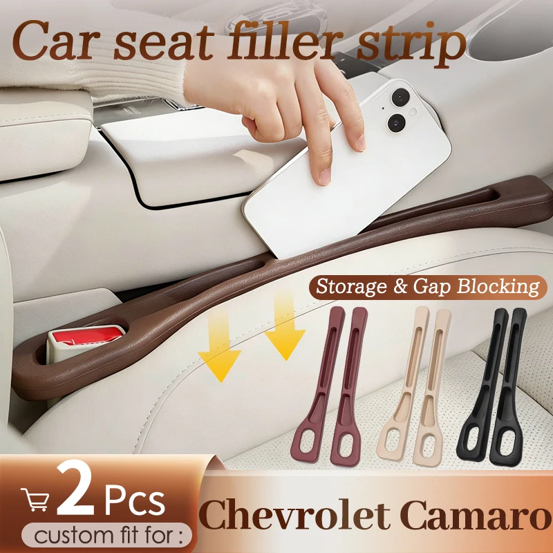 

Car gap filler strip for Chevrolet Camaro Car seat leak-proof and drop-proof side crevice storage car storage accessories 2Pcs