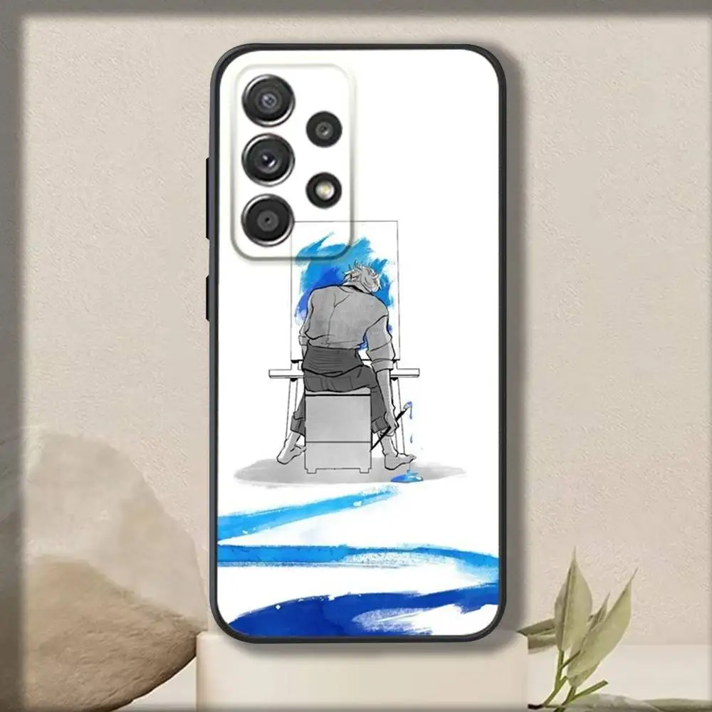 Y-Yatoras Anime Y-Yaguchi Phone Case For Samsung S 25,24,23,22,30,21,10,9,Ultra,Plus,Lite,FE,4,5 G Soft Black Case