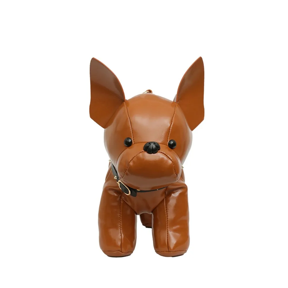 

Casual Bulldog Shape Bulldog Dog Bag Pu Leather Three-dimensional Animals Shoulder Bag Handbag Cute Cartoon Crossbody Bag Girls