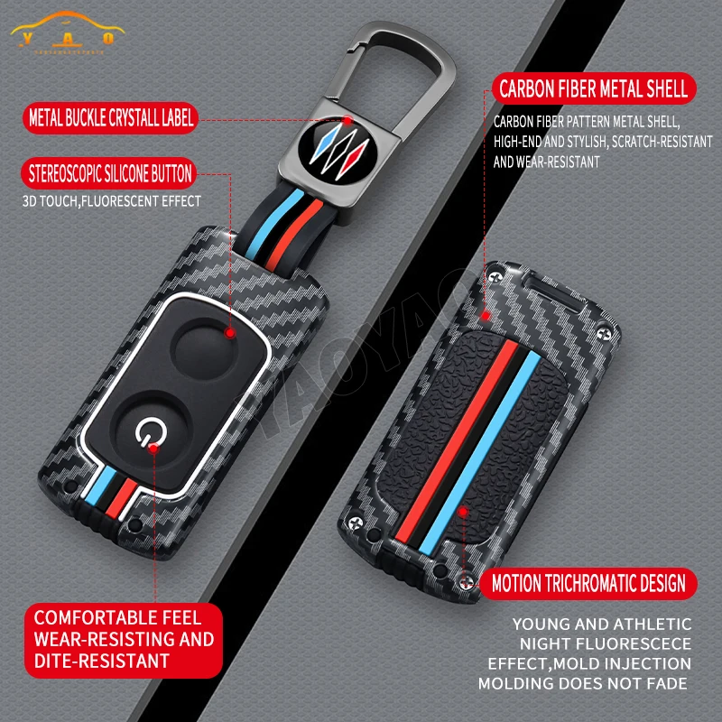 

Zinc Alloy Car Remote Key Case Cover Shell Fob for Yamaha NVX NVX155 XMAX XMAX300 Car Interior Accessories