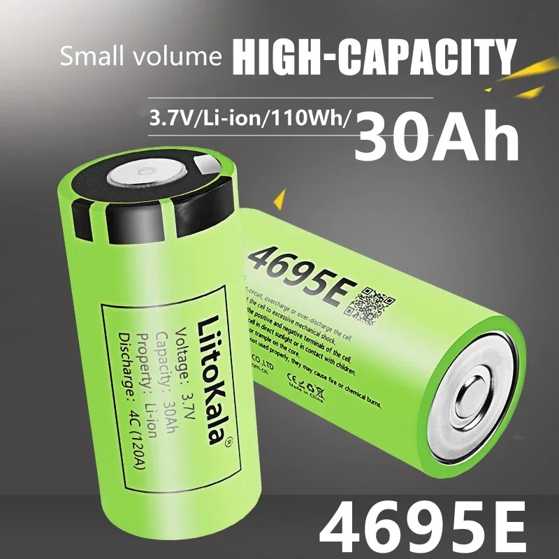 3 uds LiitoKala 4695E 3,7 V 30Ah batería de litio linterna de luz fuerte/banco de energía portátil/batería de energía