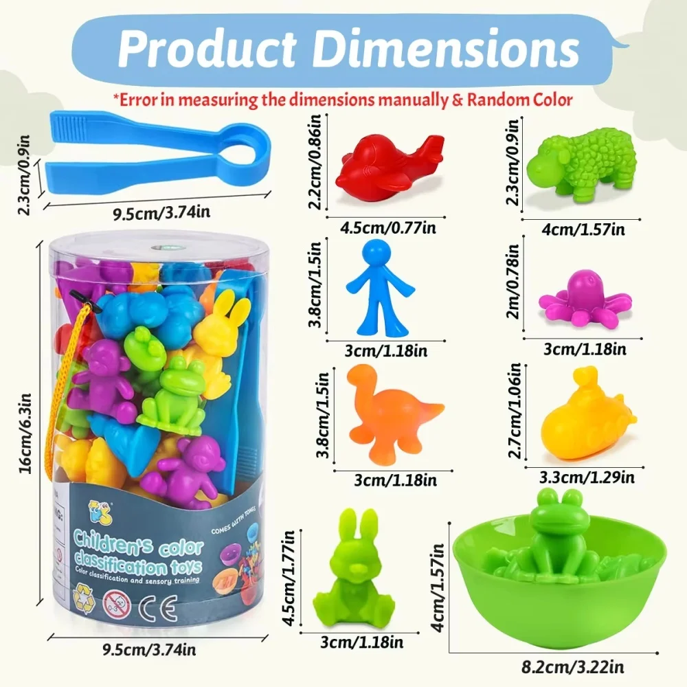 Calcolo Matematica animale Giocattoli Montessori Dinosauro animale Classificazione dei colori Gioco di abbinamento Giocattoli educativi per bambini