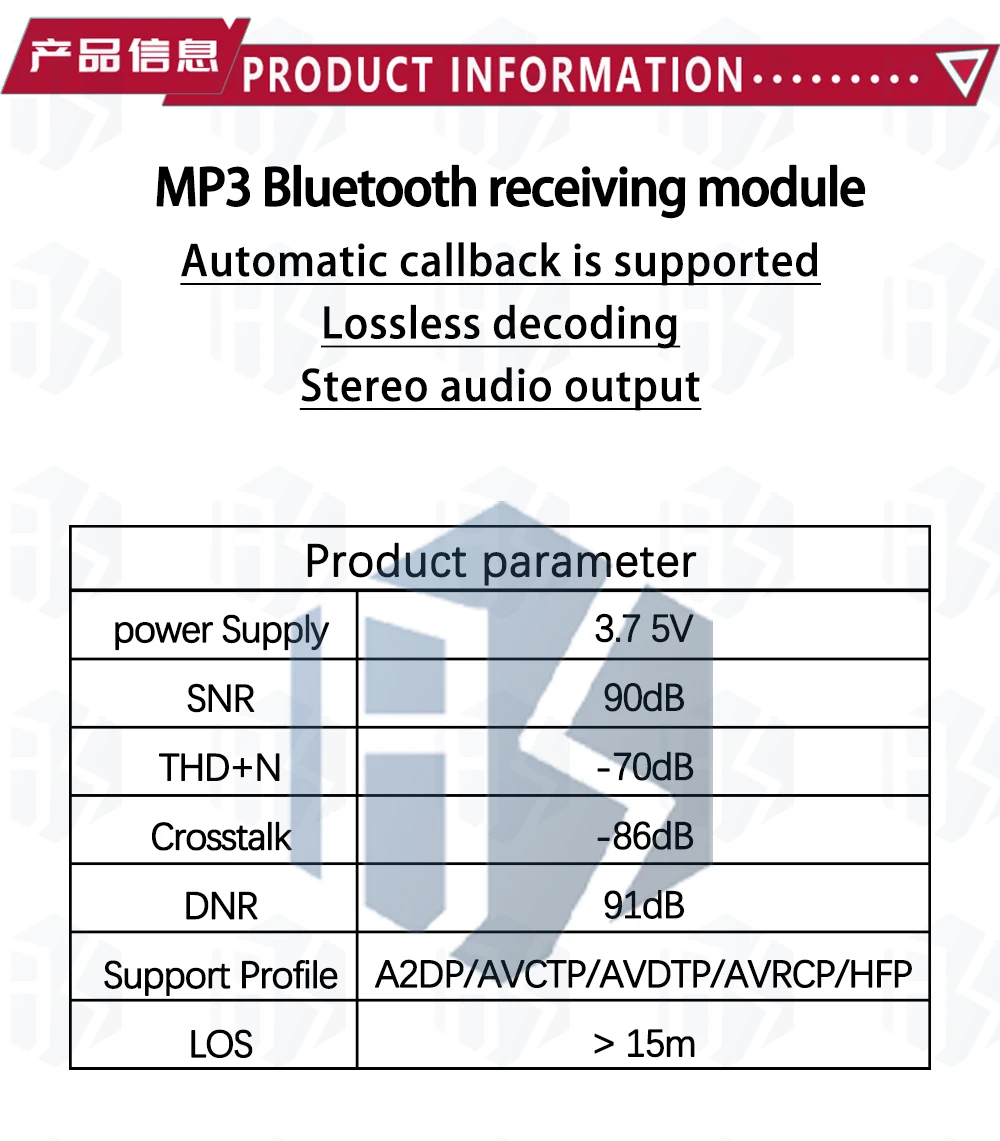 Mini Bluetooth 5.0/4,1 MP3-Decoder-Board Audio-Empfänger MP3 verlustfreier Player drahtloses Stereo-Musik verstärker modul – Detail 19
