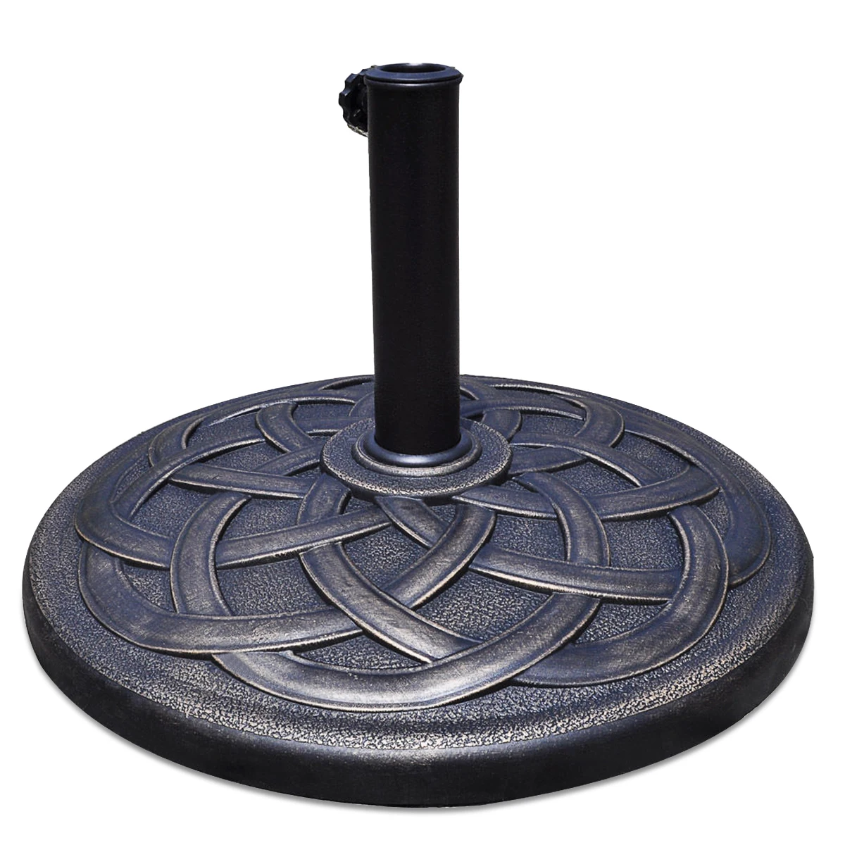 

22" Round Umbrella Base Stand Market Patio Standing Outdoor Living Heavy Duty