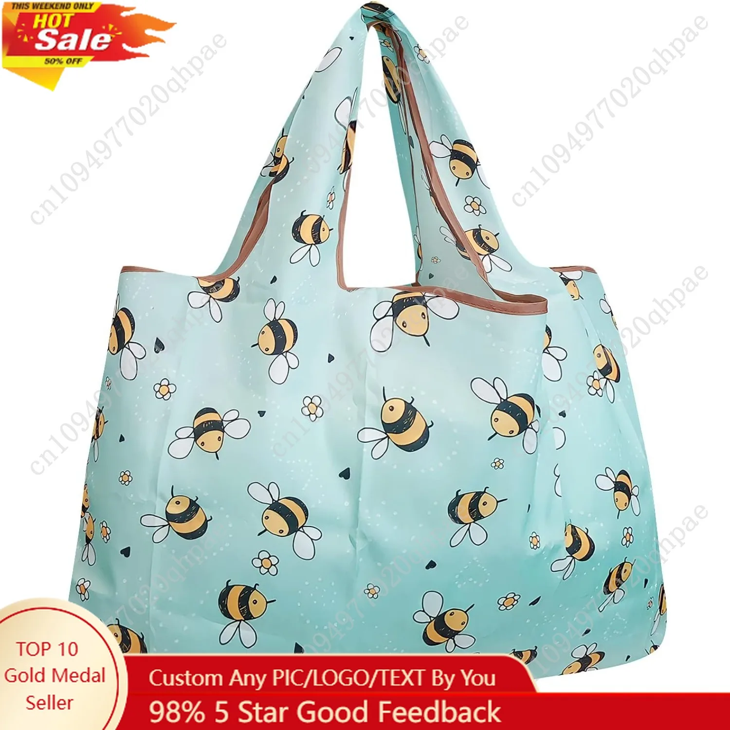 

Большая складная нейлоновая сумка для продуктов многоразового использования