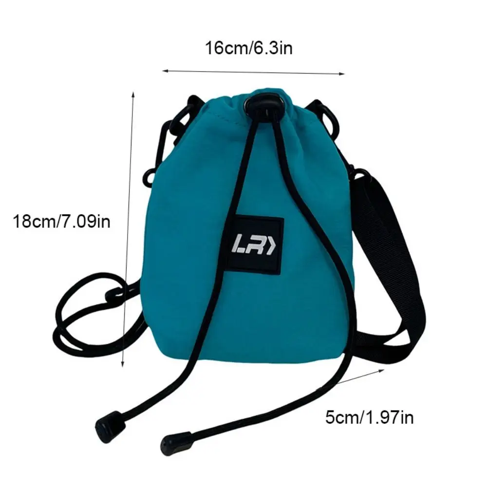 Effen Kleur Trekkoord Emmer Tas Grote Capaciteit Canvas Nylon Crossbody Tas Koreaanse Stijl Opbergtas Mobiele Telefoon Tas Buiten