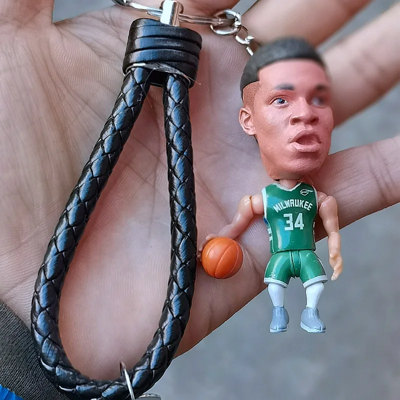 NBA Doll Keychain James Curry Durant Kobe Harden Irving Star Basketball Pendant Souvenir Sports Birthday Gift