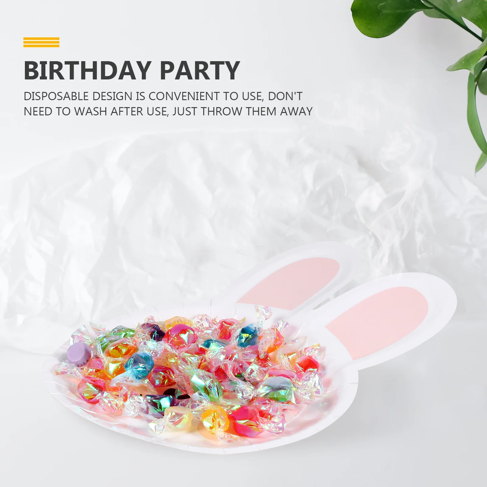 

1Set Easter Bunny Paper Plates Decorative Disposable Tableware for Party Easter Festival Dinnerware Kit Disposable Paper Plate