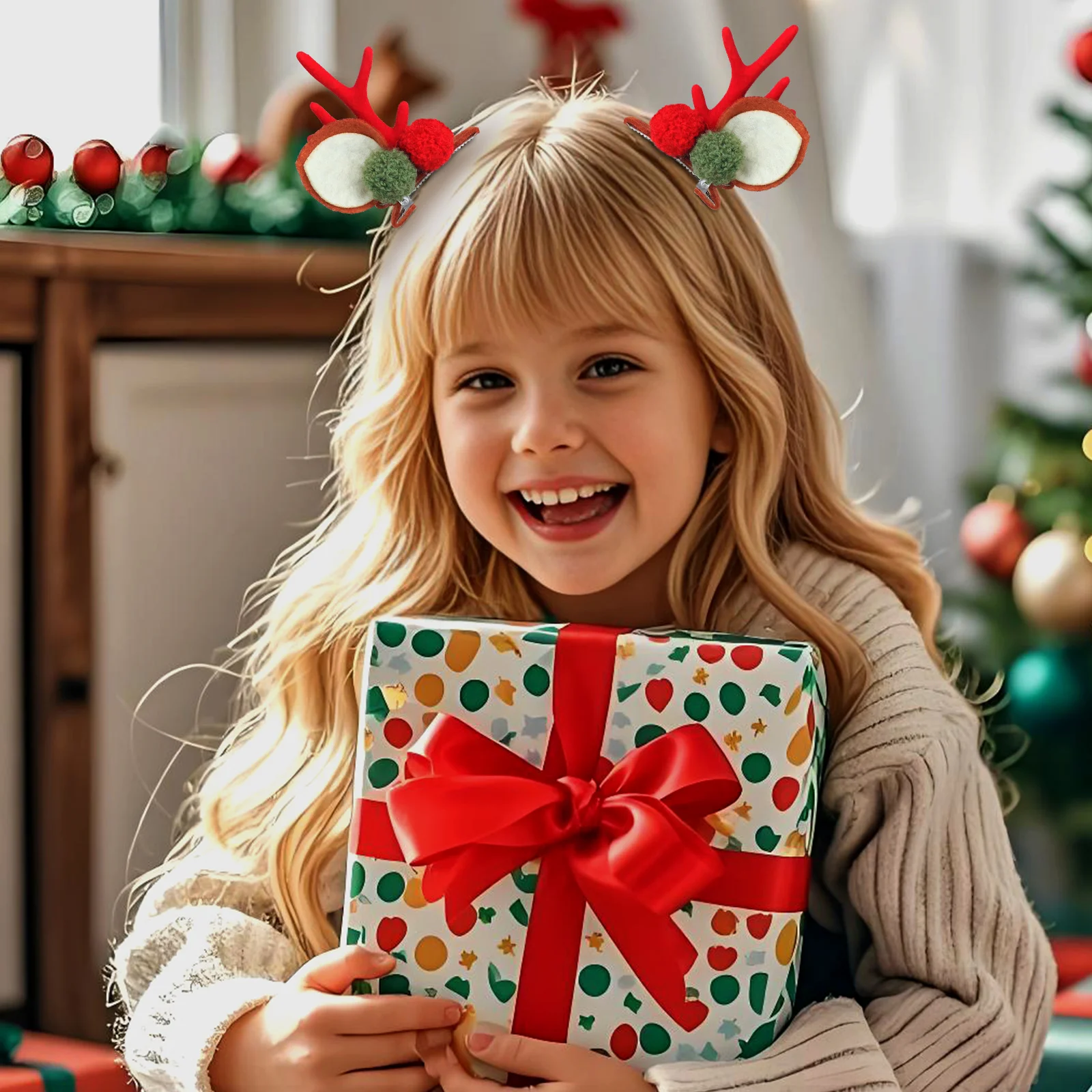 Geweih Weihnachten Pin Haar Clips Weihnachten Geweih Haarspange Set Party Kopfbedeckungen Für Frauen Mädchen Weihnachten Haar Zubehör