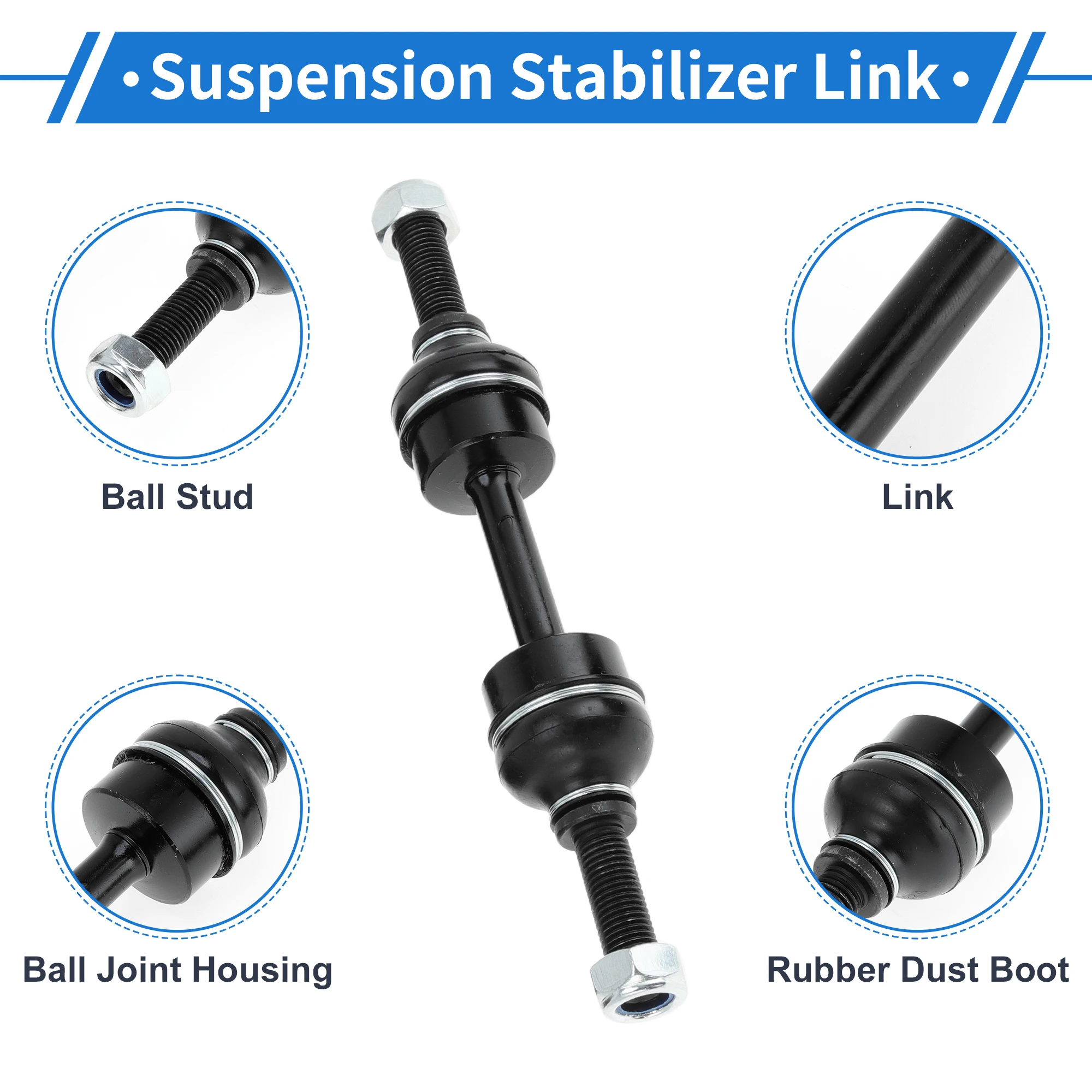 UXCELL Front Stabilizer Bar Links with 2 Pcs Bushing for Ford F-150 No.K750074 1 Set