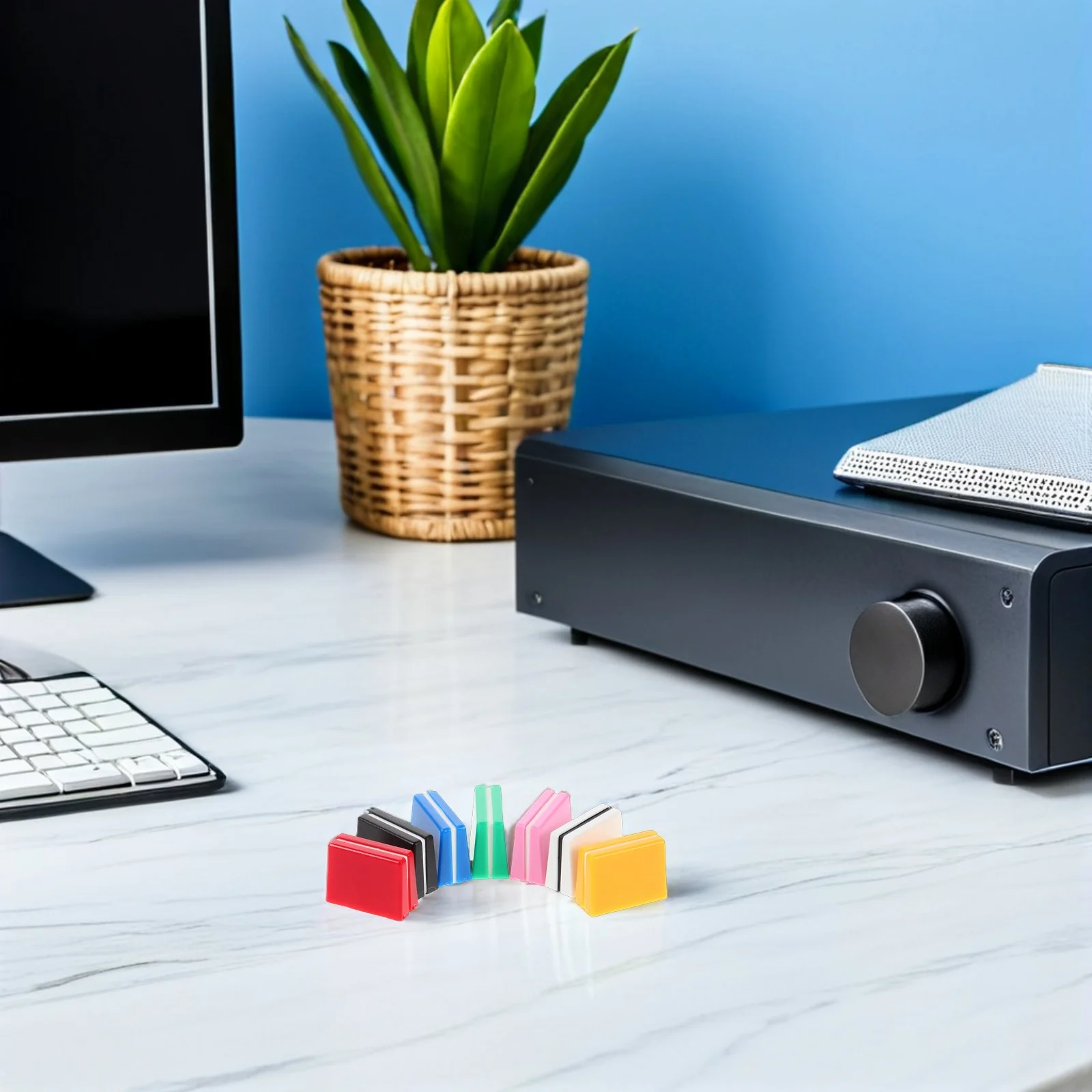 

14pcs Controller Fader Caps 4Mm Universal Fit For Mixing Consoles Dj Equipment Replacement Audio Mixer Parts Fader Knob Covers