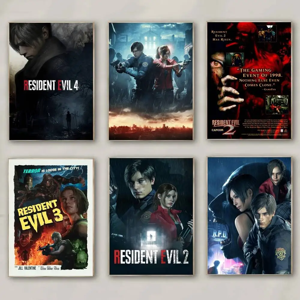 1pc Game R-Resident Evil Poster Wall Art For Study Living Room Decor Unique Home Decoration Picture