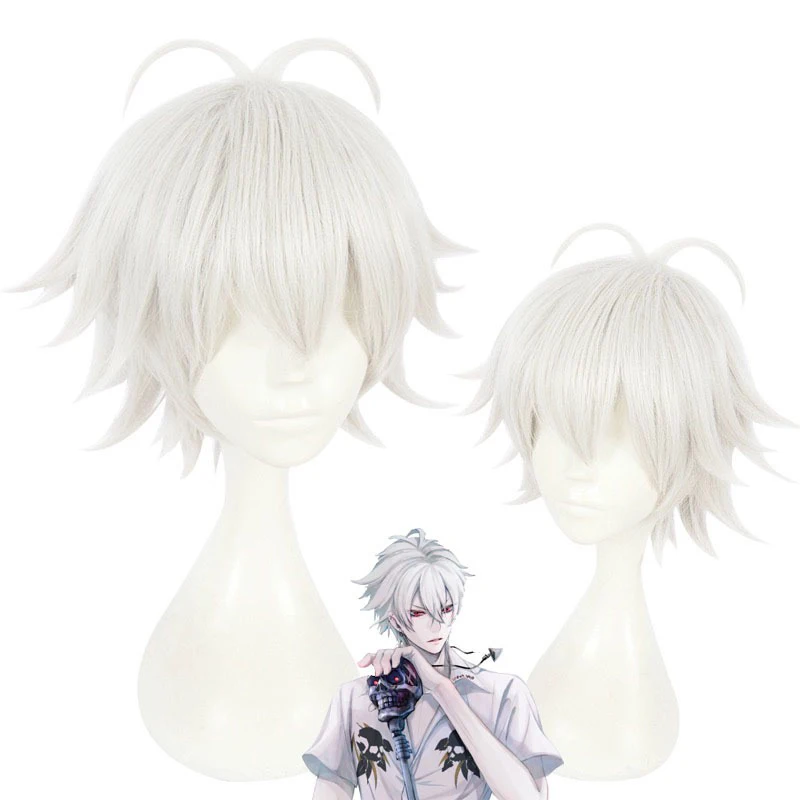 SAMATOKI AOHITSUGI Cos Hoofddeksels Bal Man Accessoires Hoofddeksels Rand Lifting Ahoge Kort Haar Anime Hypnose Microfoon Rol Pruik