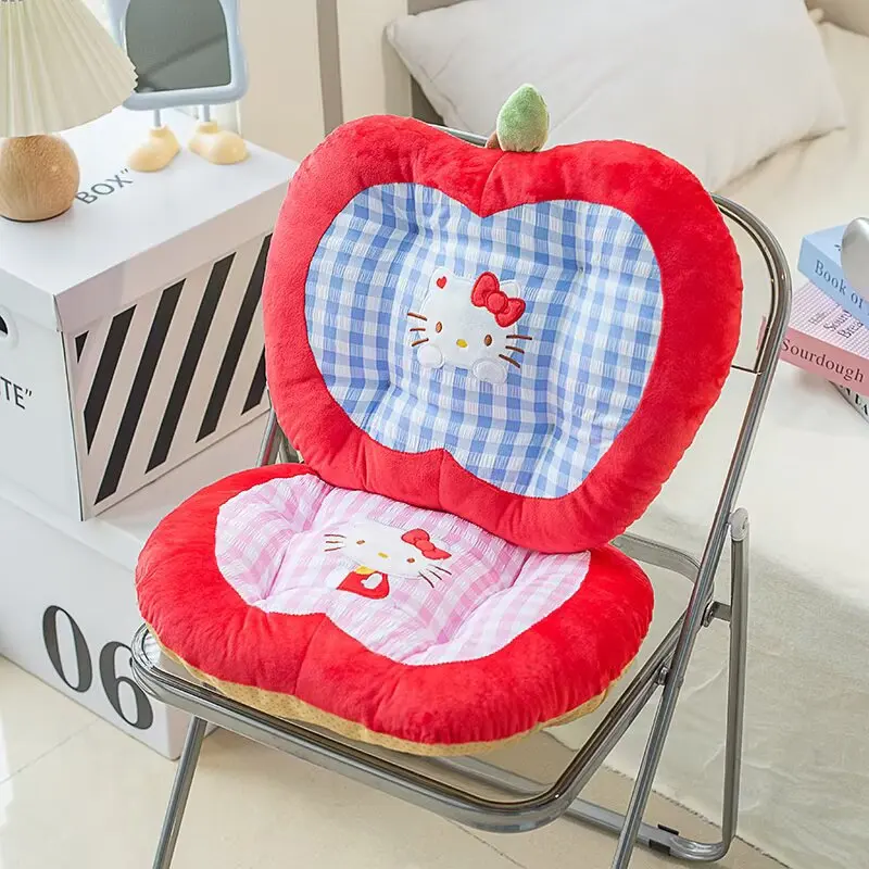 Удобная подушка для сиденья Apple с рисунком «Hello Kitty», подушка для спины для стула, напольная подушка для сидения, нескользящая моющаяся домашний декор