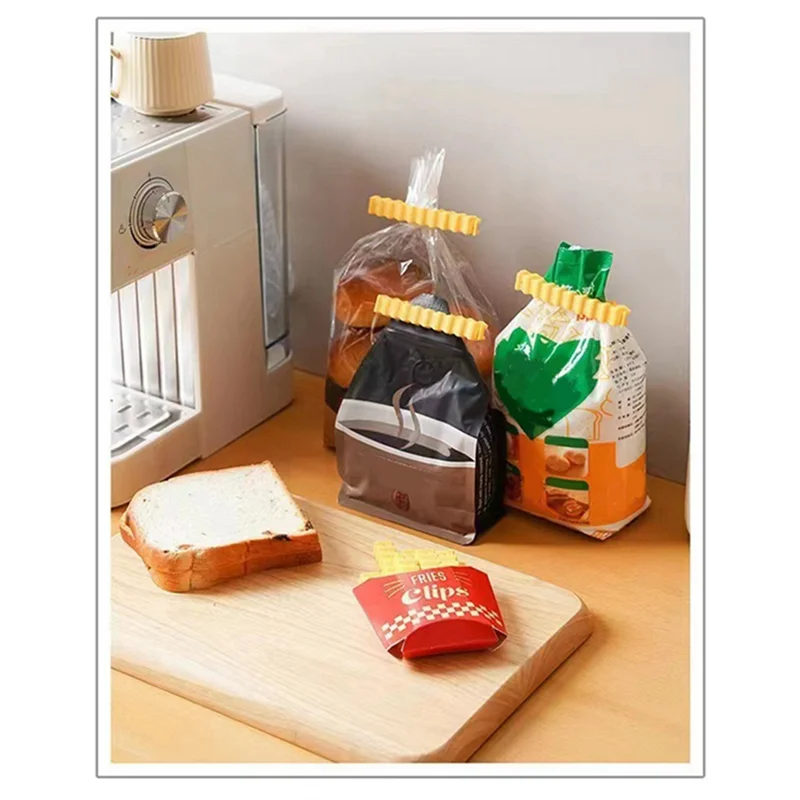 

10 Set Chip Bag Seal Clips Storage Bags Food Seal Clips With Refrigerator Magnet Fit For Snack Bags