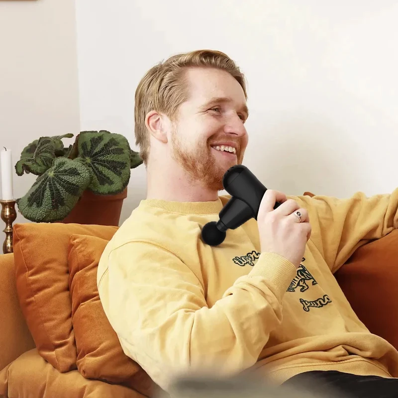 Pistol pijat getaran portabel pistol fasia cocok untuk relaksasi otot dalam punggung leher tubuh kebugaran pelangsing membentuk hea tunggal