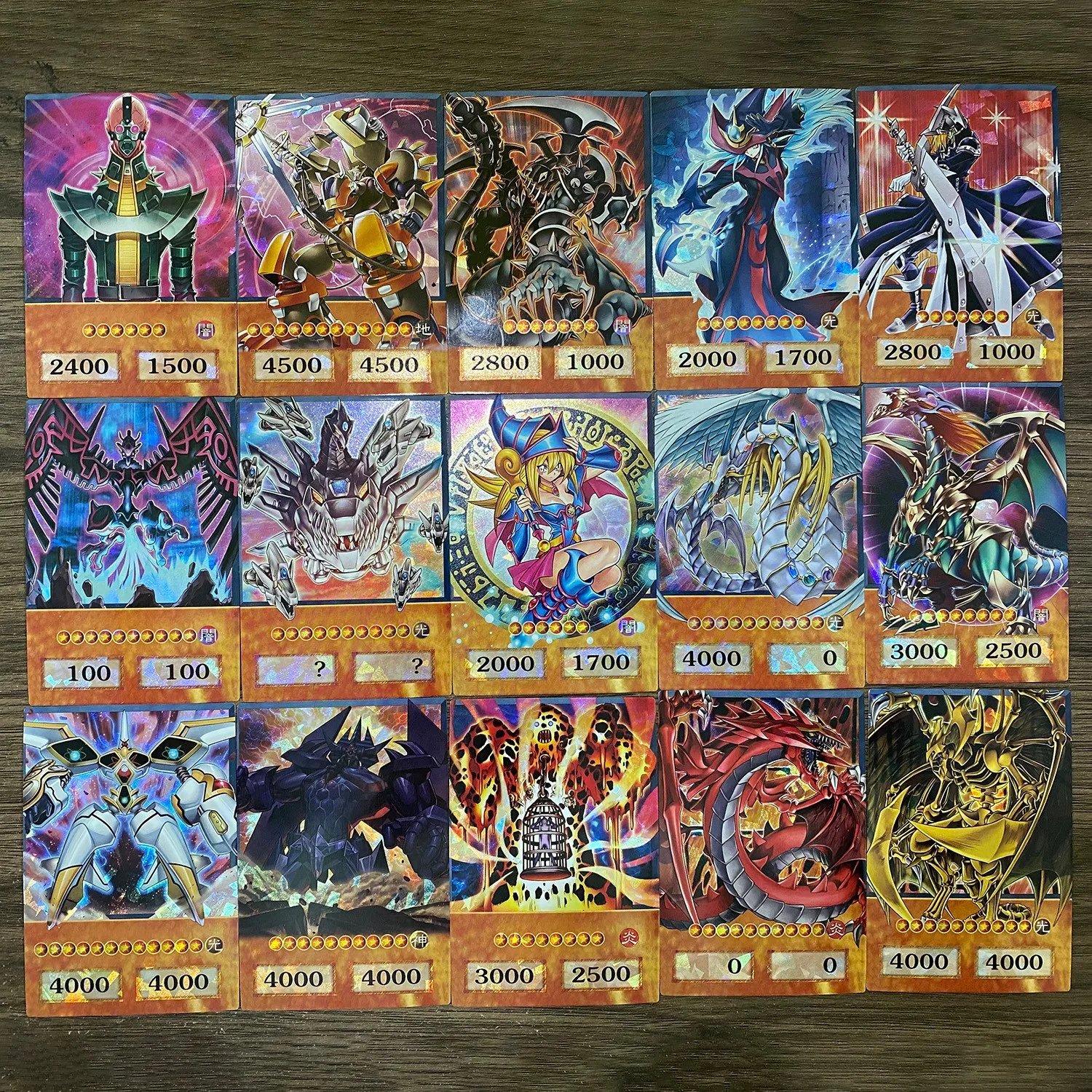 100 Stück Yu-Gi-Oh Anime-Stil Karten Blue Eyes Dark Magician Exodia Obelisk Slifer Ra Yugioh DM Klassische Proxy DIY Karten Geschenk – Detail 4