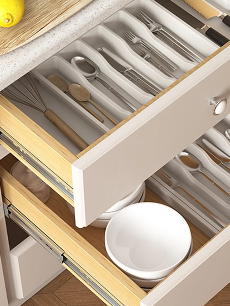 Organizer per cassetti da cucina espandibile, Organizer per utensili regolabile, Organizer per cassetti per posate per forchette, coltelli