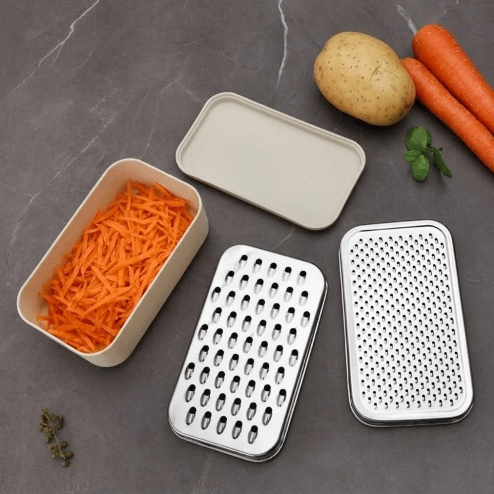 Cheese Grater Box - Paslanmaz Çelik 2'si 1 Arada Meyve