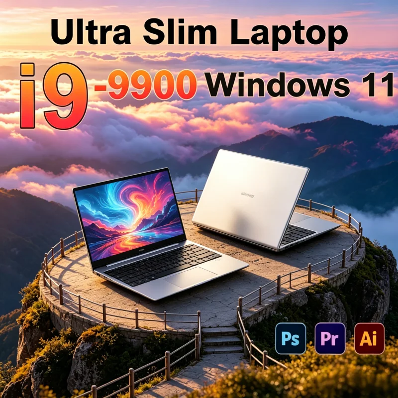 

Perspicacious 2026 14.1 Inch HD Gaming PC Intel Core I9-9900 Luxuriant Ultra Slim 32GB 2TB Windows 11 Pro Home Study Laptop