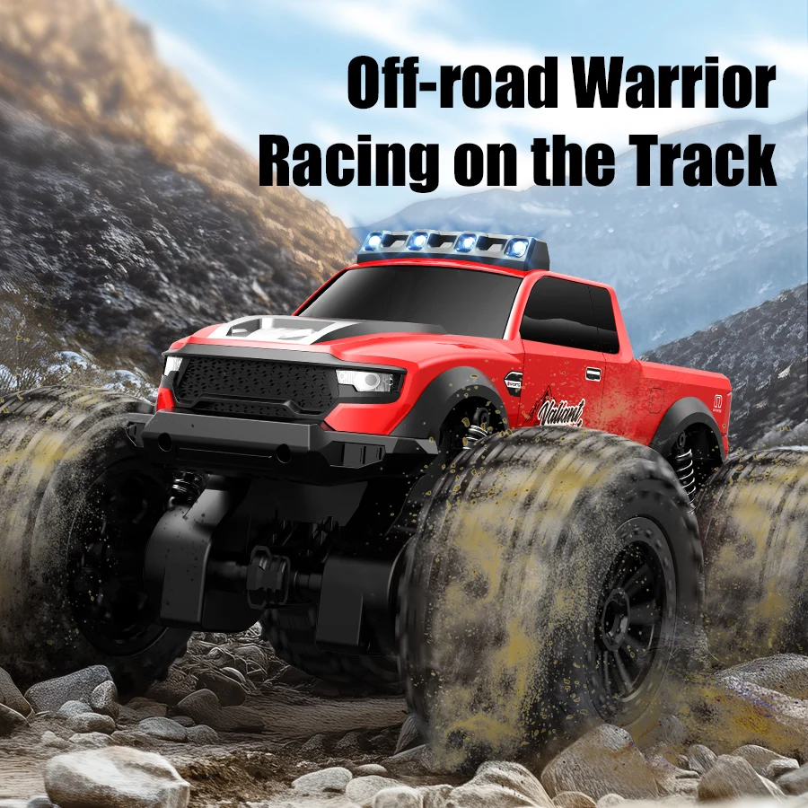 

FM Amphibious Remote Control Car 4WD Off-Road Climbing Monster Truck with LED Light 4-wheeled Bigfoot Buggy RC Car Toys