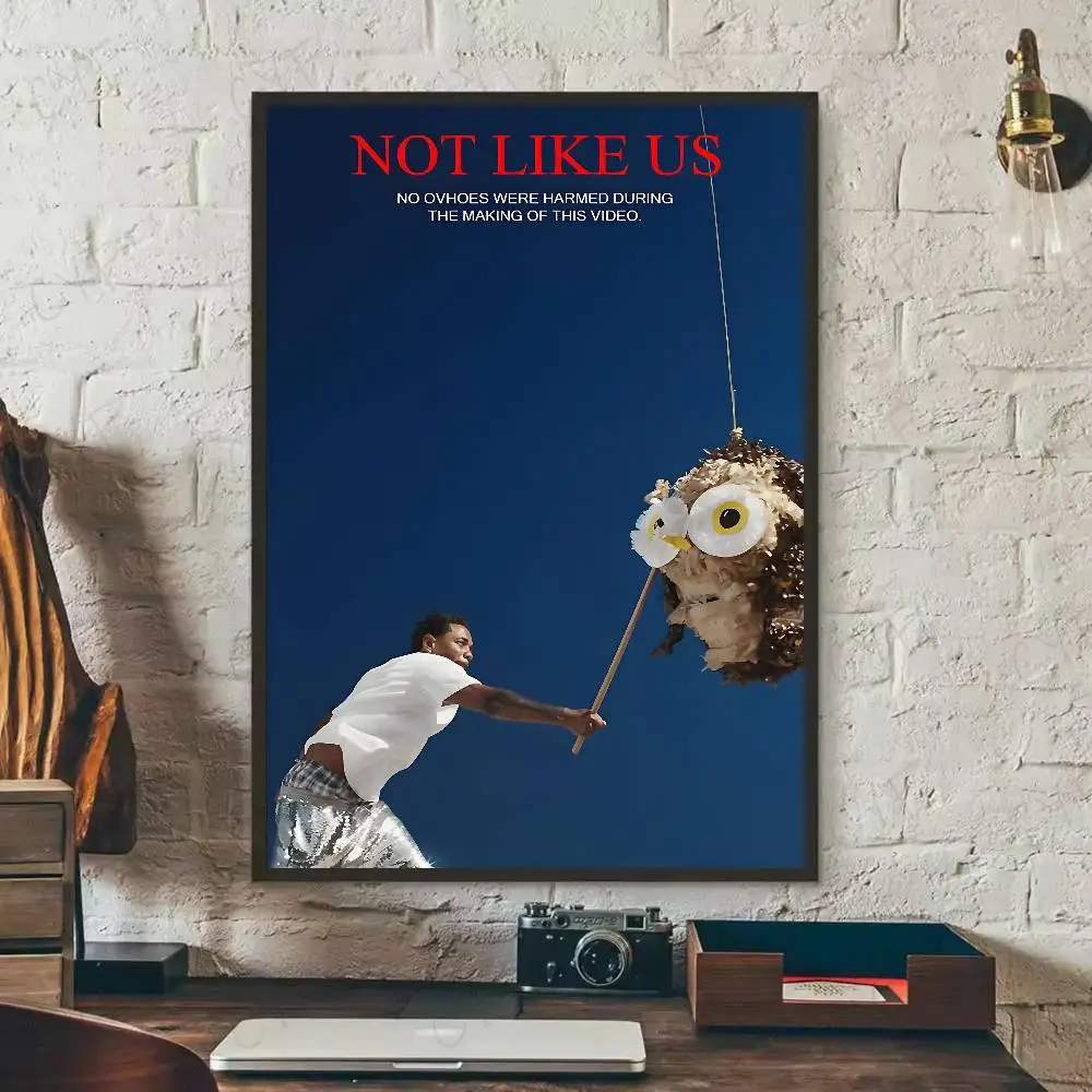 K-Kendrick Lamar Rapper Poster Gallery Prints Self Adhesive Home Decor Decoration Wall Decals Living Room Sticker