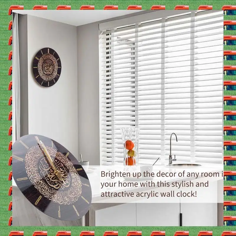 

ABMO акриловые исламские настенные часы 30 см мусульманские домашние деко настенные часы каллиграфия настенное украшение искусство внутренние настенные часы