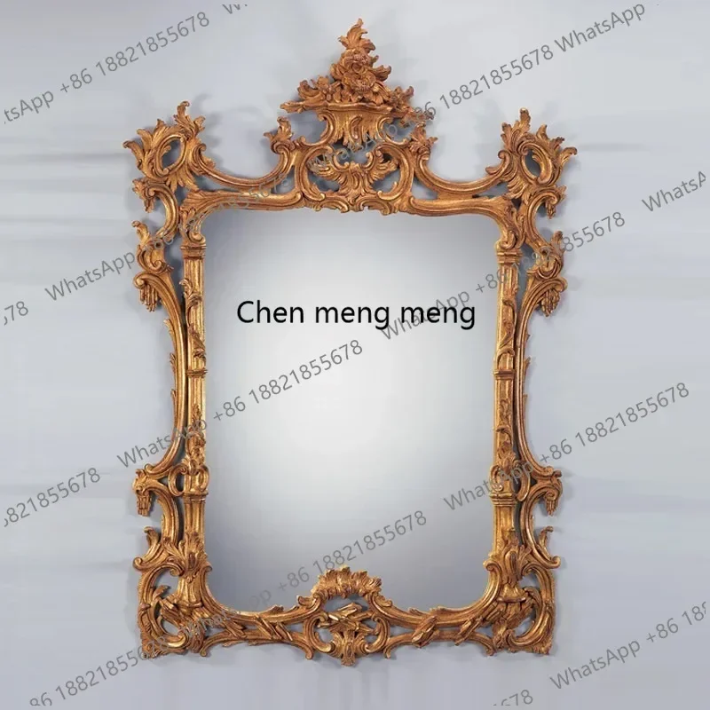 6239  Customized mirror American retro luxury entrance mirror French wall-mounted vanity mirror