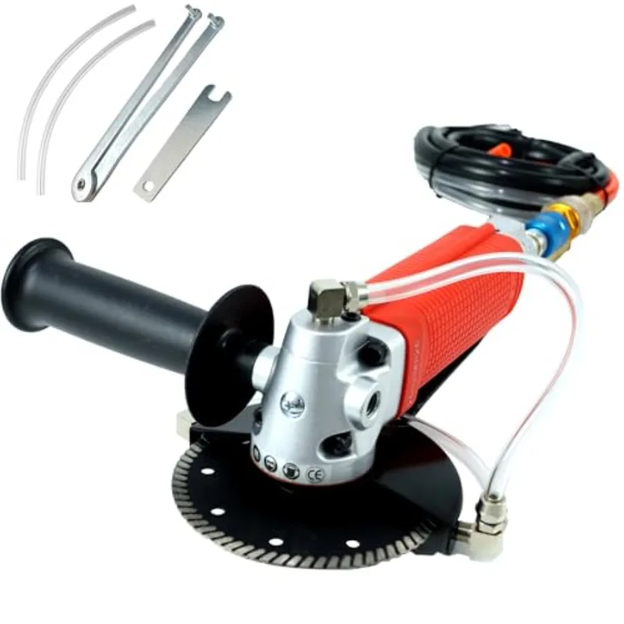 

Air Wet Polisher Variable Speed 5'' Concrete Angle Grinder Tools with with Grinding and Cutting Wheels Wet Grinder Machine for