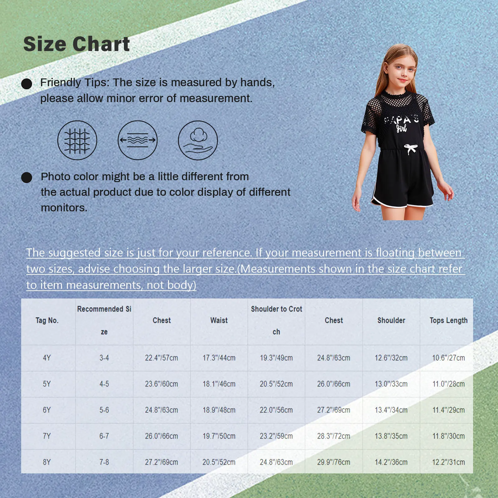 بدلة رياضية للتنس مكونة من قطعتين للفتيات الصغيرات، ملابس رياضية للياقة البدنية، بلوزة قصيرة شبكية مجوفة مع بذلة مطبوعة بحروف