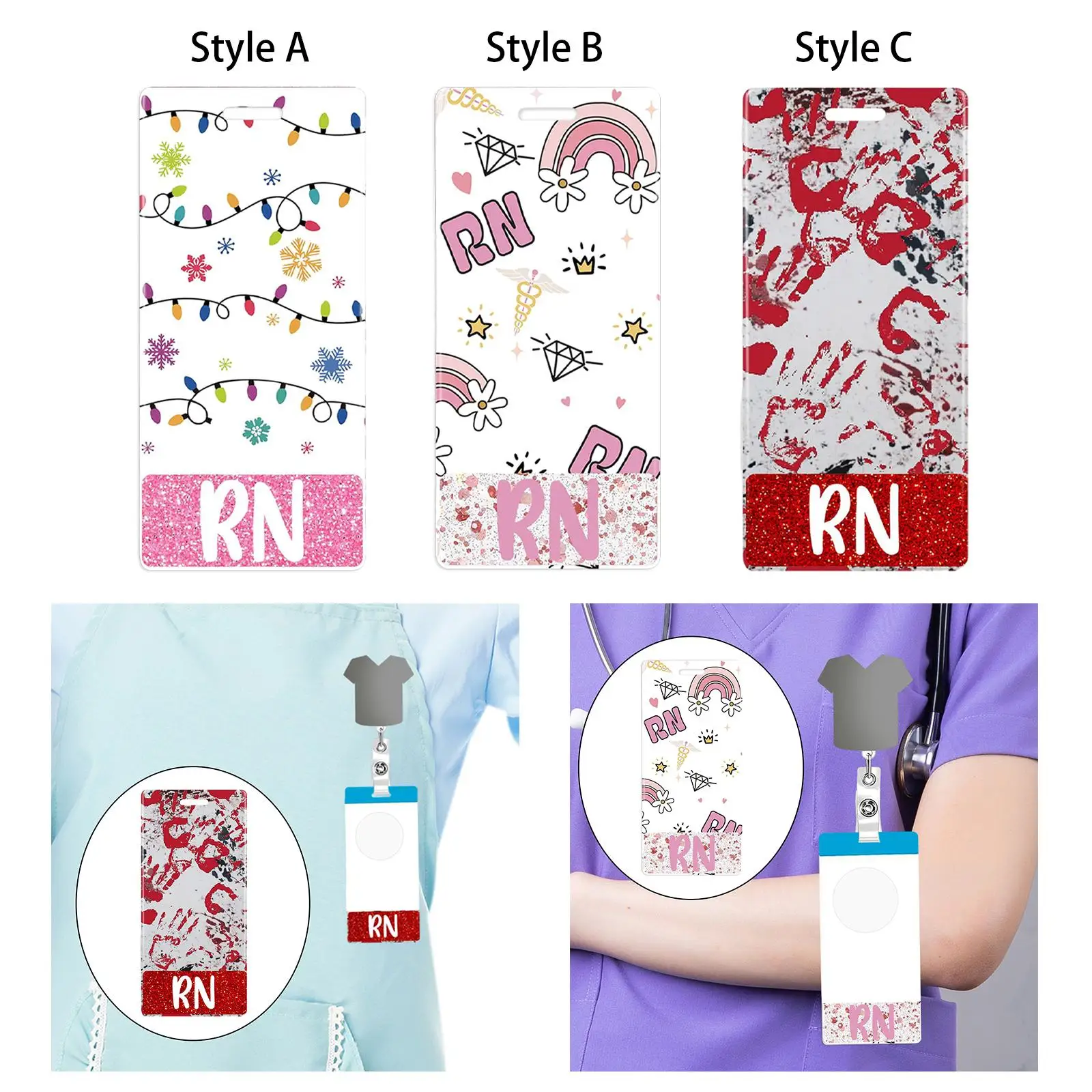 حامل بطاقة شارة ممرضة أكريليك خفيف الوزن ، ملحق تمريض لطبيب المستشفى والطلاب ، زملاء عمل وأصدقاء رائعين
