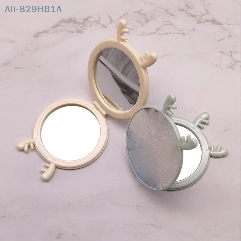 Foldable Makeup Mirror Mini Flowers Makeup Vanity Mirror Portable Hand Mirrors Double-Side Compact Mirror Pocket Cosmetic Mirror