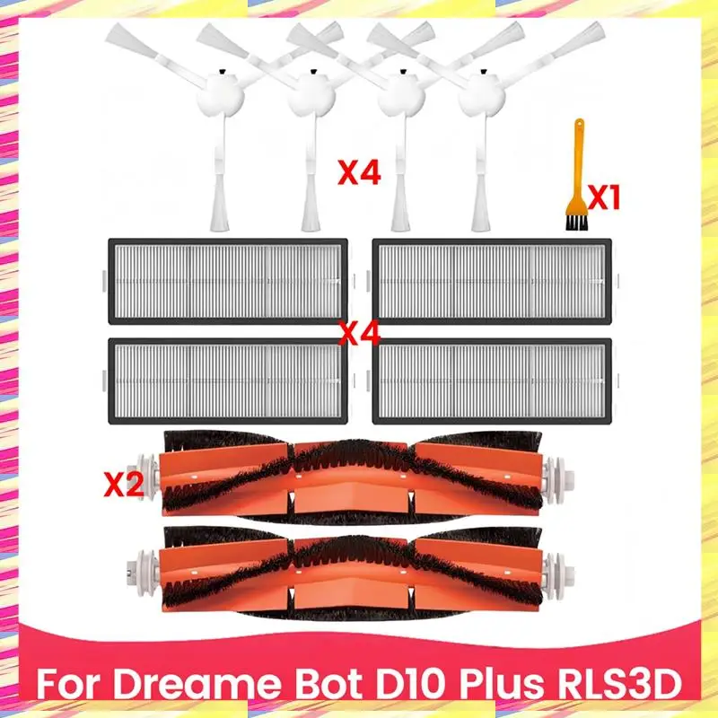 

Комплект аксессуаров ABJJ для Dreame Bot D10 Plus RLS3D, робот-пылесос, основная боковая щетка, запасные части для фильтра Hepa
