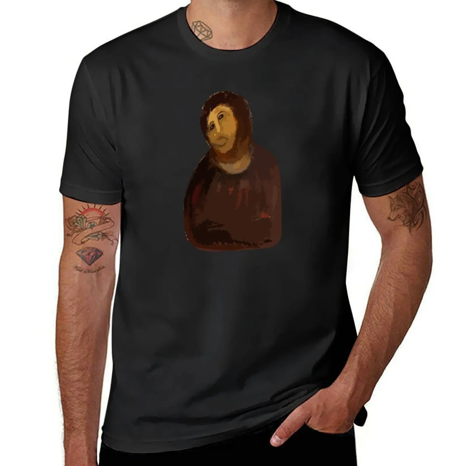 Failed Restorations: Ecce Homo T-Shirt cute clothes plain plain t shirts men