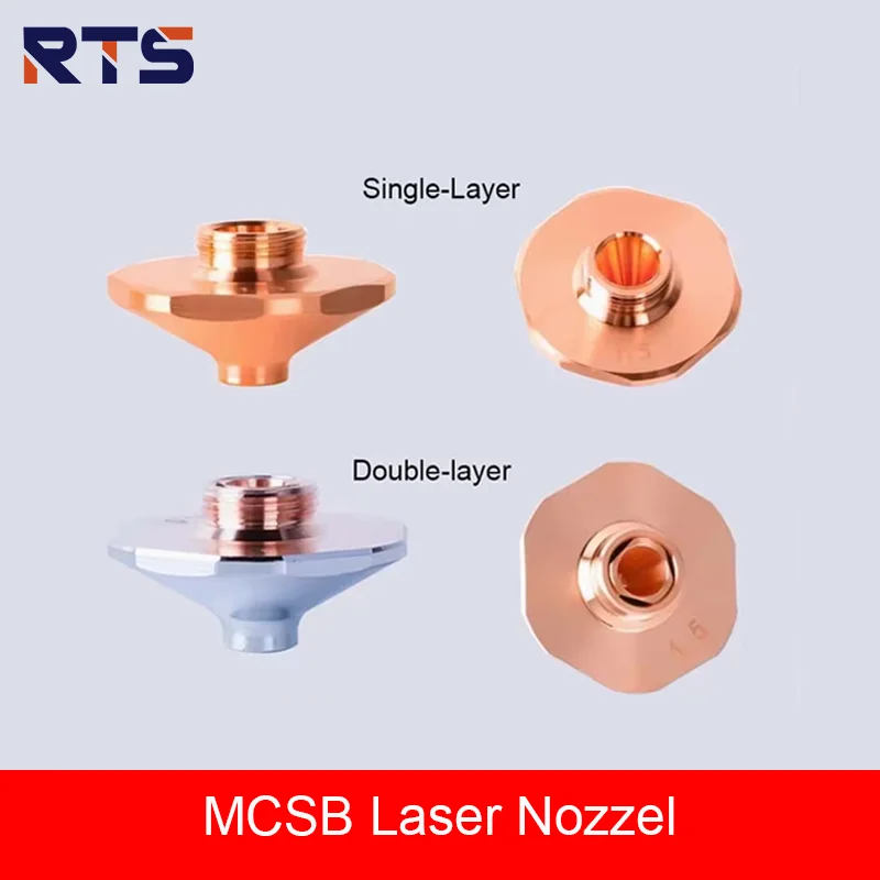 Raytools Hans HSG WSX Precitec 레이저 헤드용 RTS MCSB 고속 레이저 깍지, 이중 및 단일 레이어, D28 구경 1.0-5.0mm, 10PCs