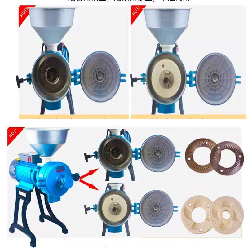 Elektrische Getreidemühle, Sesampaste, Schleifmaschine, trocken und nass, Dual-Purpose-Mühle, multifunktionale Getreidemühle für Mais