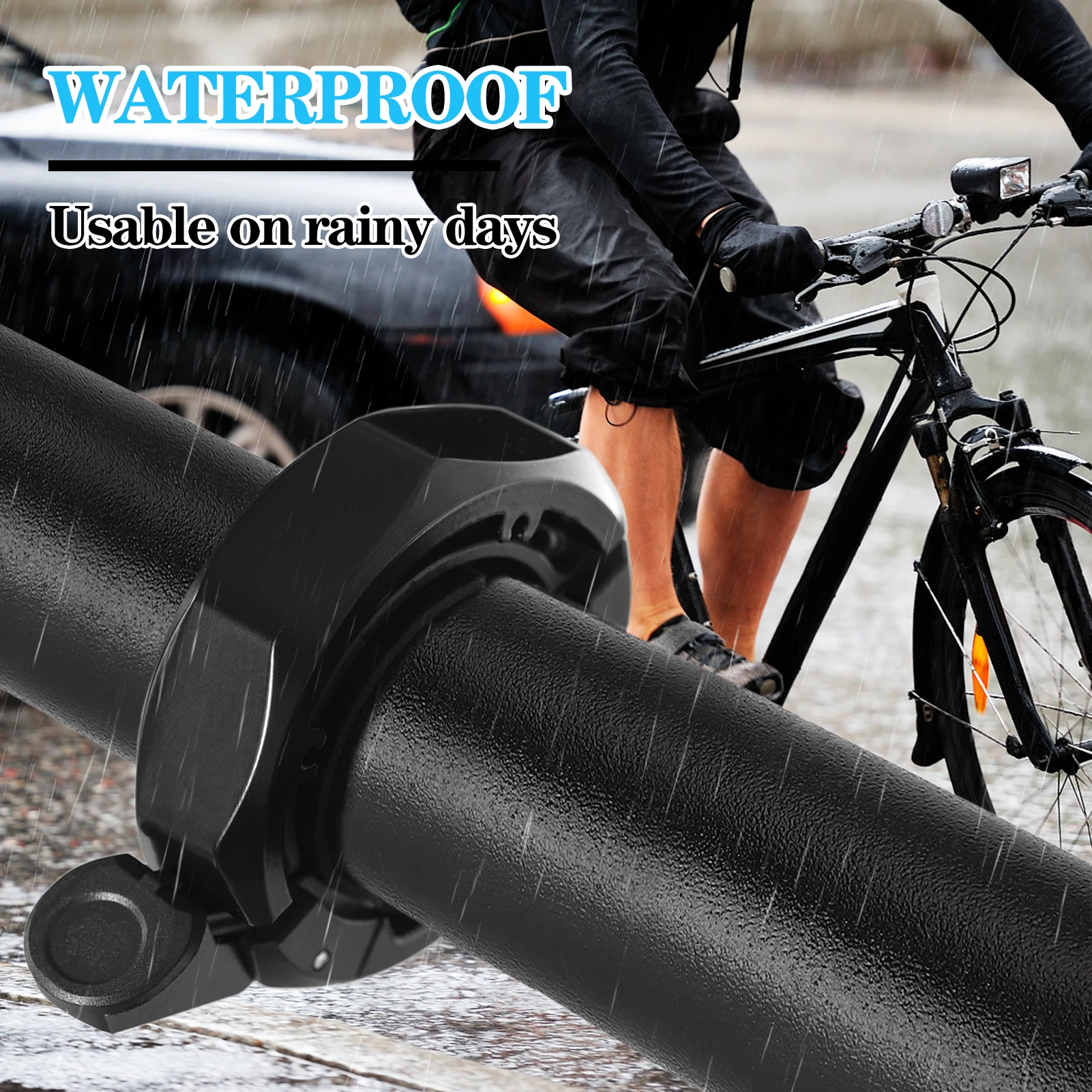 Bike Bell Bicycle Ring Bell with Loud Crisp Clear Sound for Mountain Bike Road Bike Electric