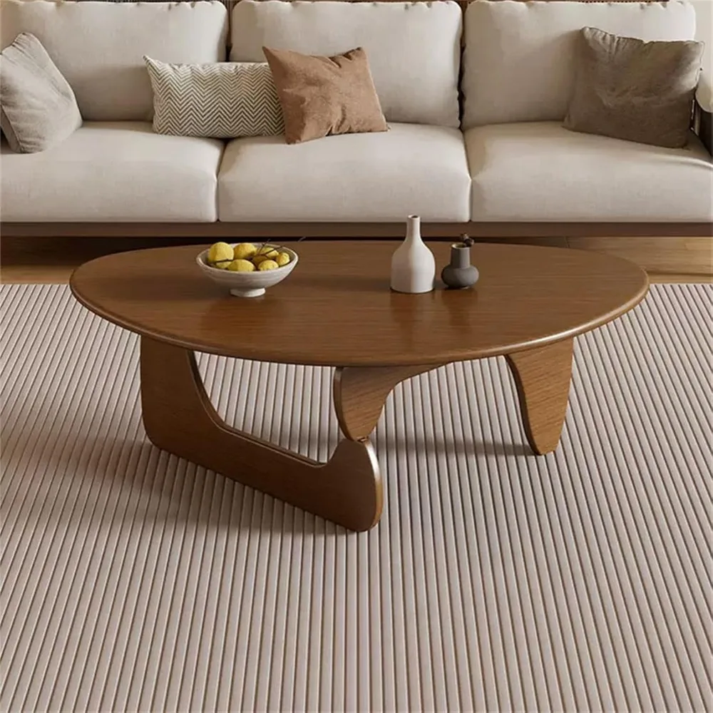 Coffee Tables for Living Room Walnut Coffee Table Triangle Solid Wood Coffee Table Mid-Century Modern Abstract End Table