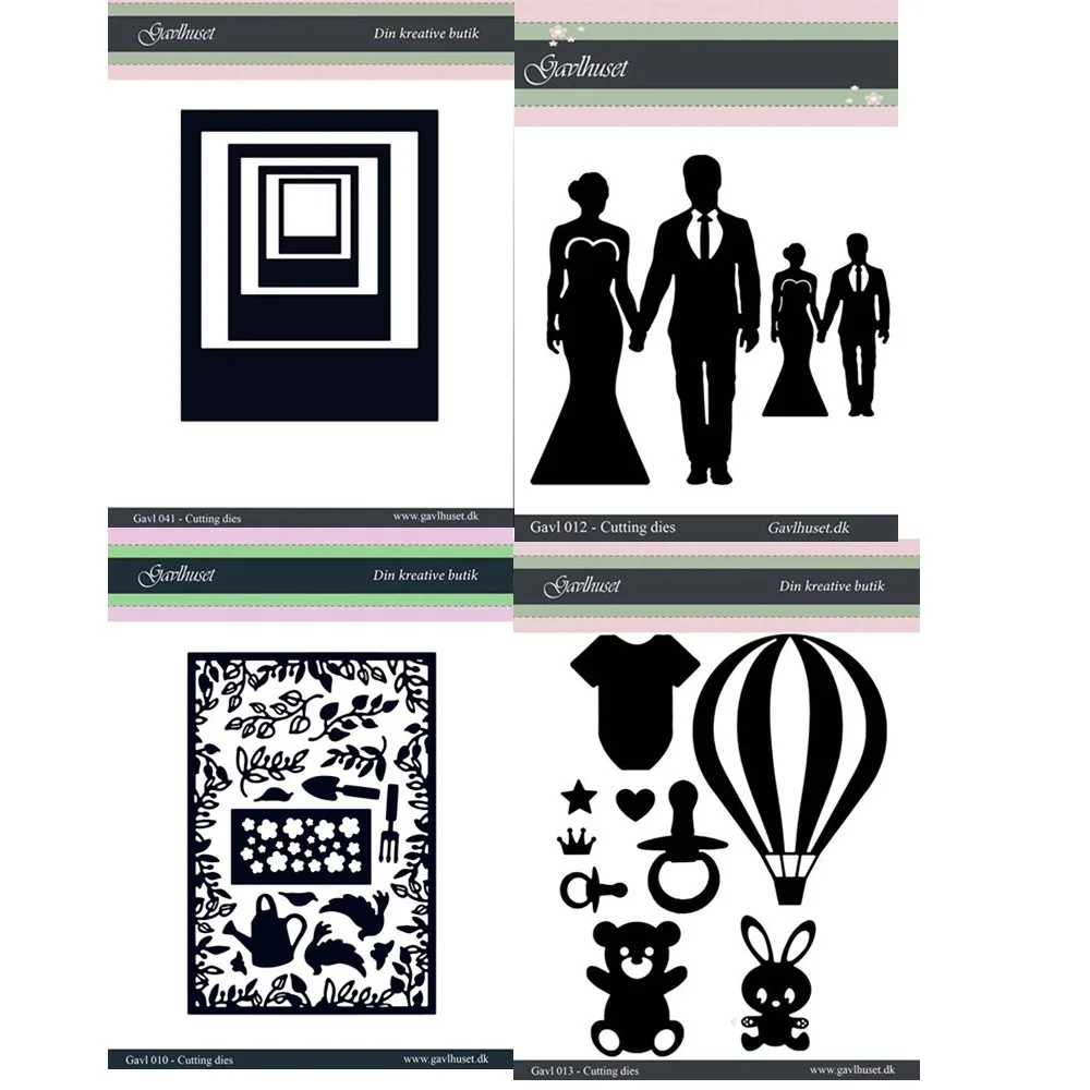 Dulcet 2024 New Hot Air Balloon Bride And Groom Metal Cutting Dies Scrapbook Diary Decoration Stencil Embossing Template