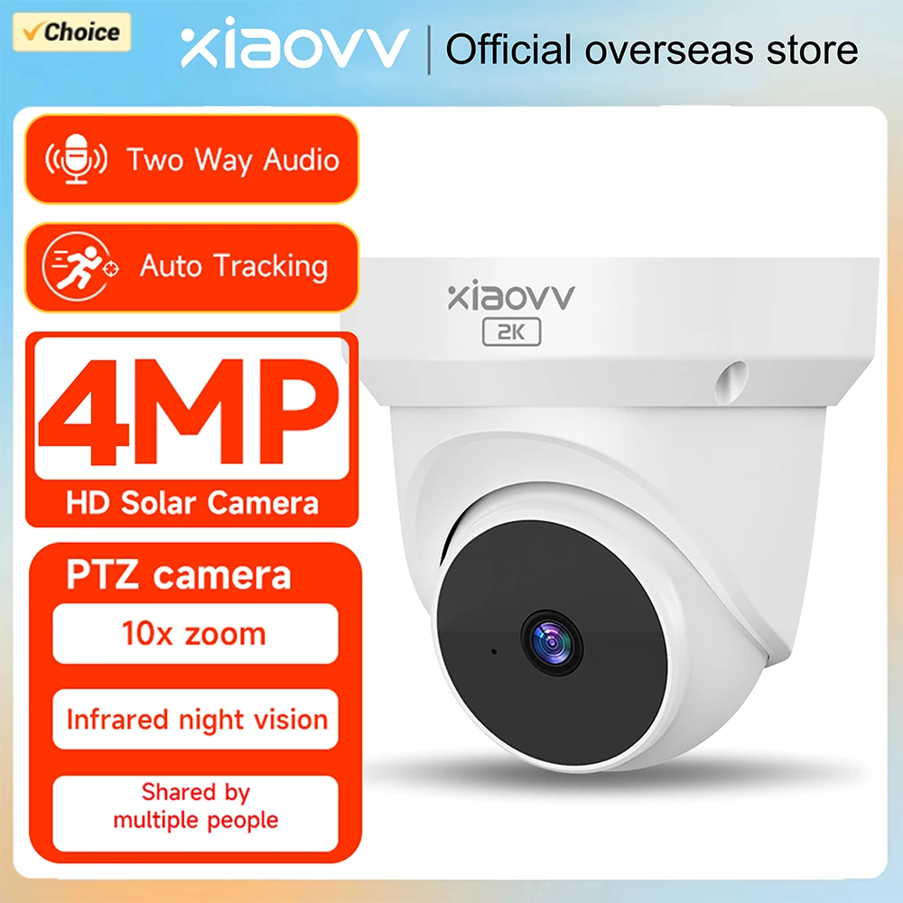 Xiaovv Q1 2K Smart Surveillance CCTV WiFi IP  Security Camera Infrared Night Vision HD Automatic Human Tracking