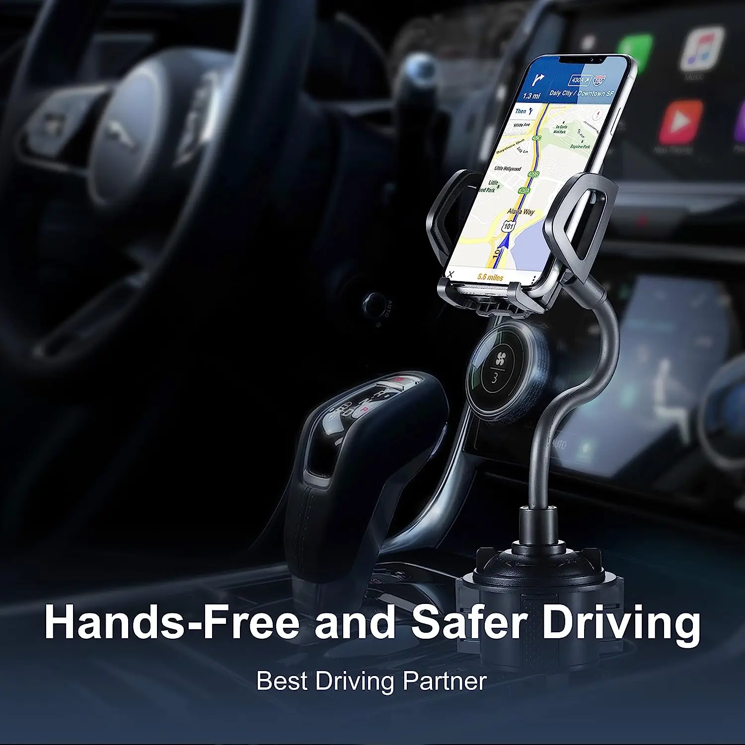 

Модернизированный Автомобильный держатель для телефона, автомобильный держатель для чашки, держатель для телефона с регулируемой стойкой вращением на 360 °