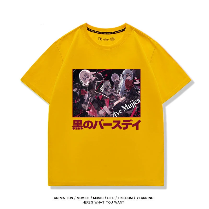 Bang Dream Girl Band Ave Mujica T-Shirt 3D Togawa Sakiko Print Cosplay Shirts Casual Harajuku Short Sleeve Top Summer Clothing