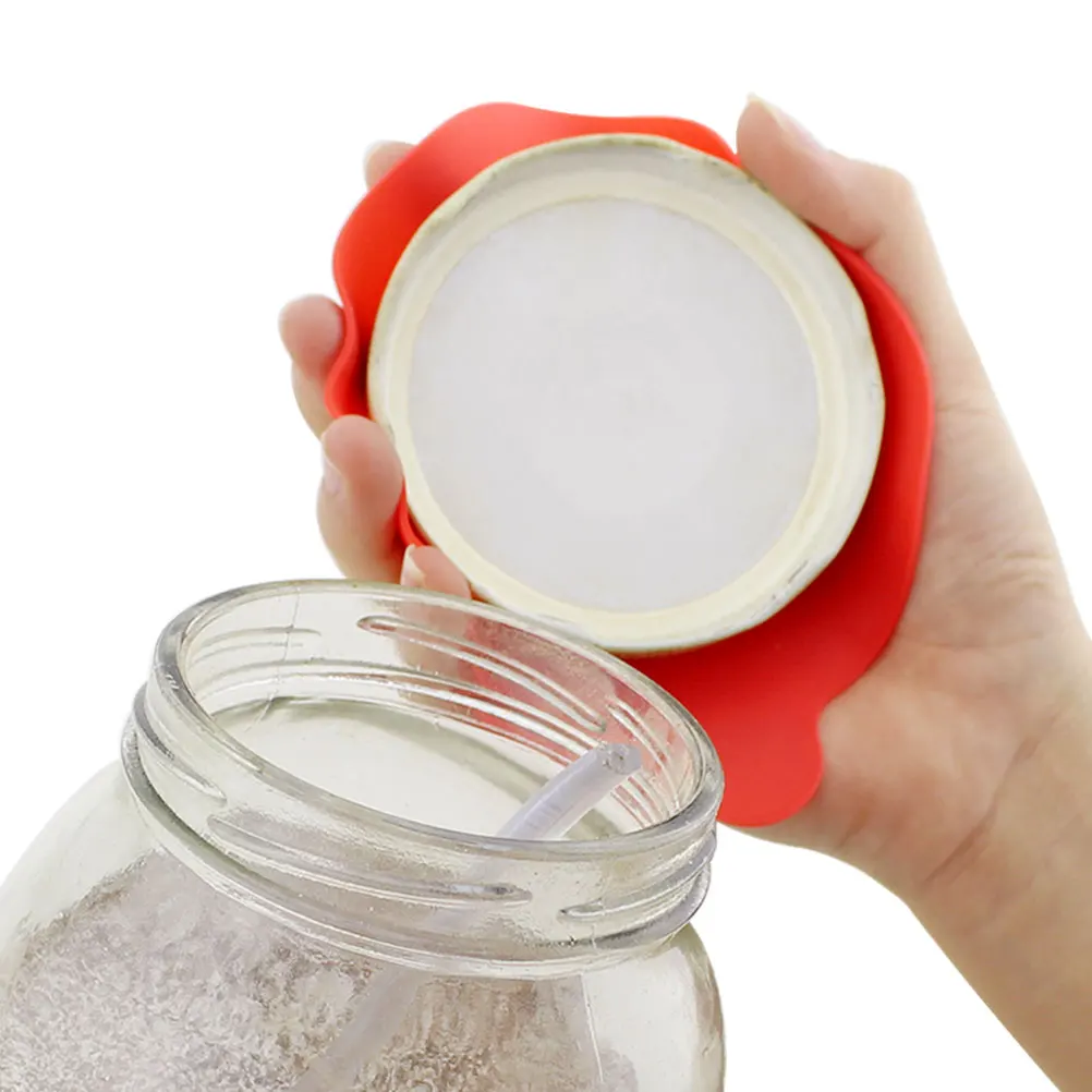 

5 pcs Silicone Jar Gripper Mat Heat Resistant Reusable Cup Pad Multifunctional Table Protector Round Coaster Dishware Mat