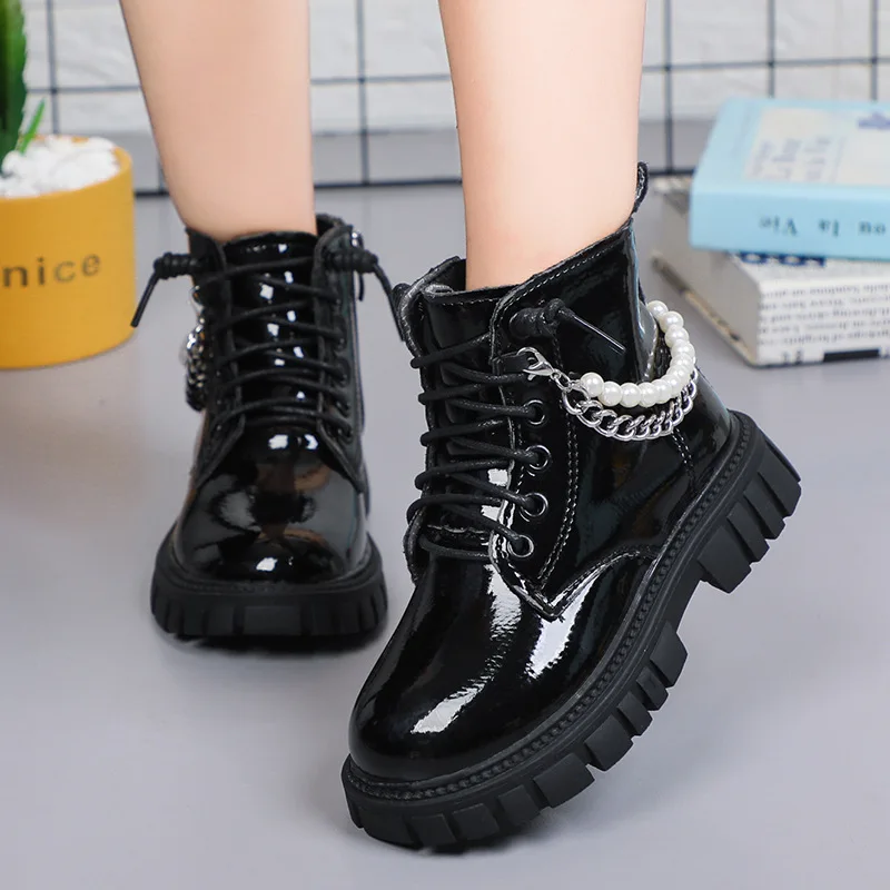 

Girls Ankle Boots Autumn Winter Fashion Beautiful Princess Pearl Non-slip Performance Kids Boots Children Girl Shose