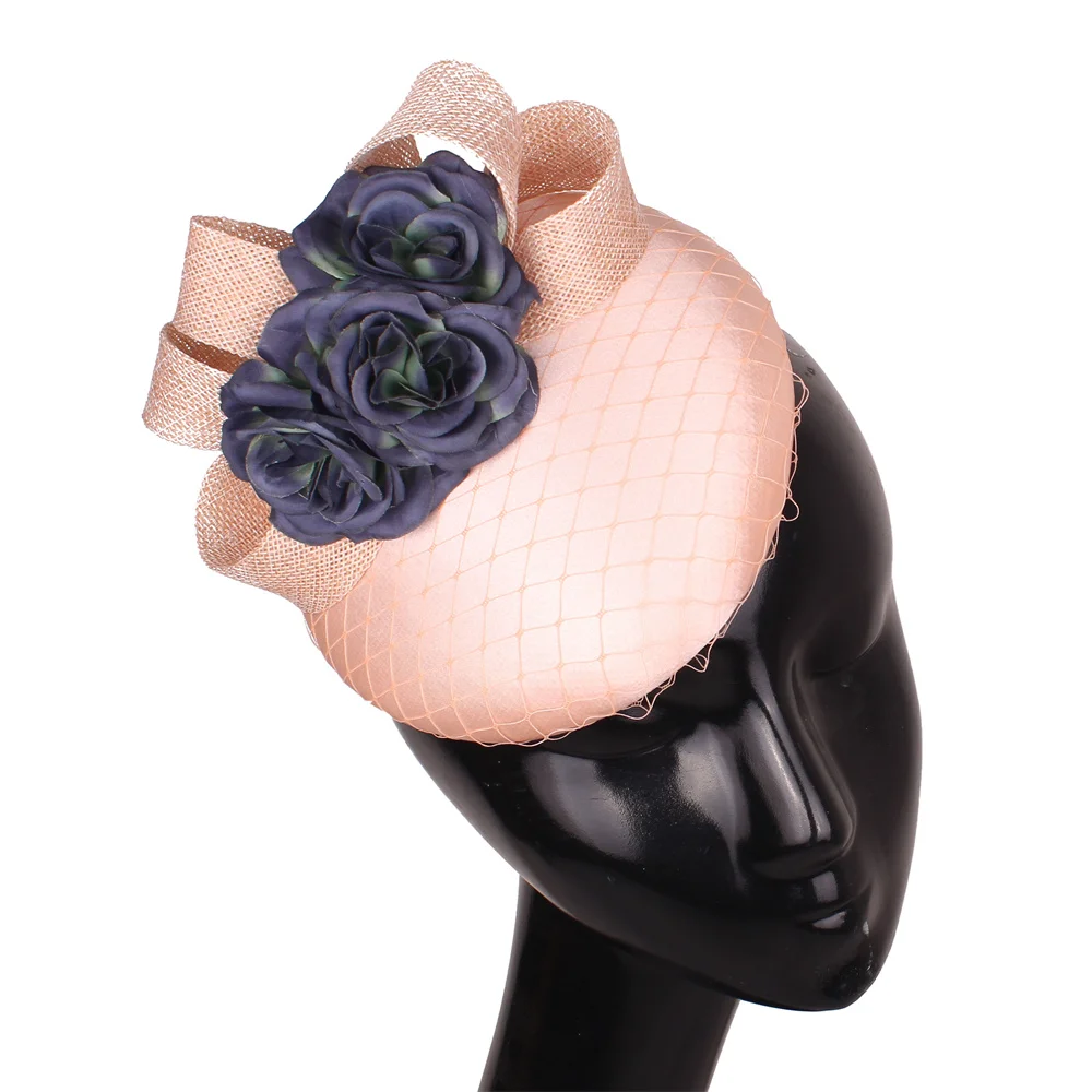 

Women Formal Occasion Fascinator Hat Hairpin Bride New Show Headpiece With Hair Clip Nice Mesh Millinery Caps Headbands Ladies